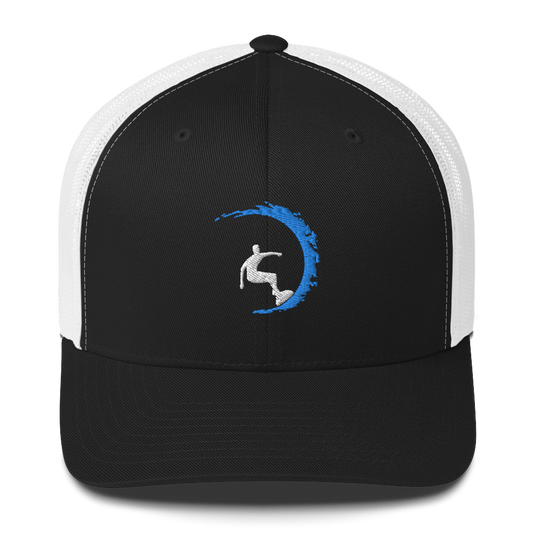 retro-trucker-hat-black-white-front