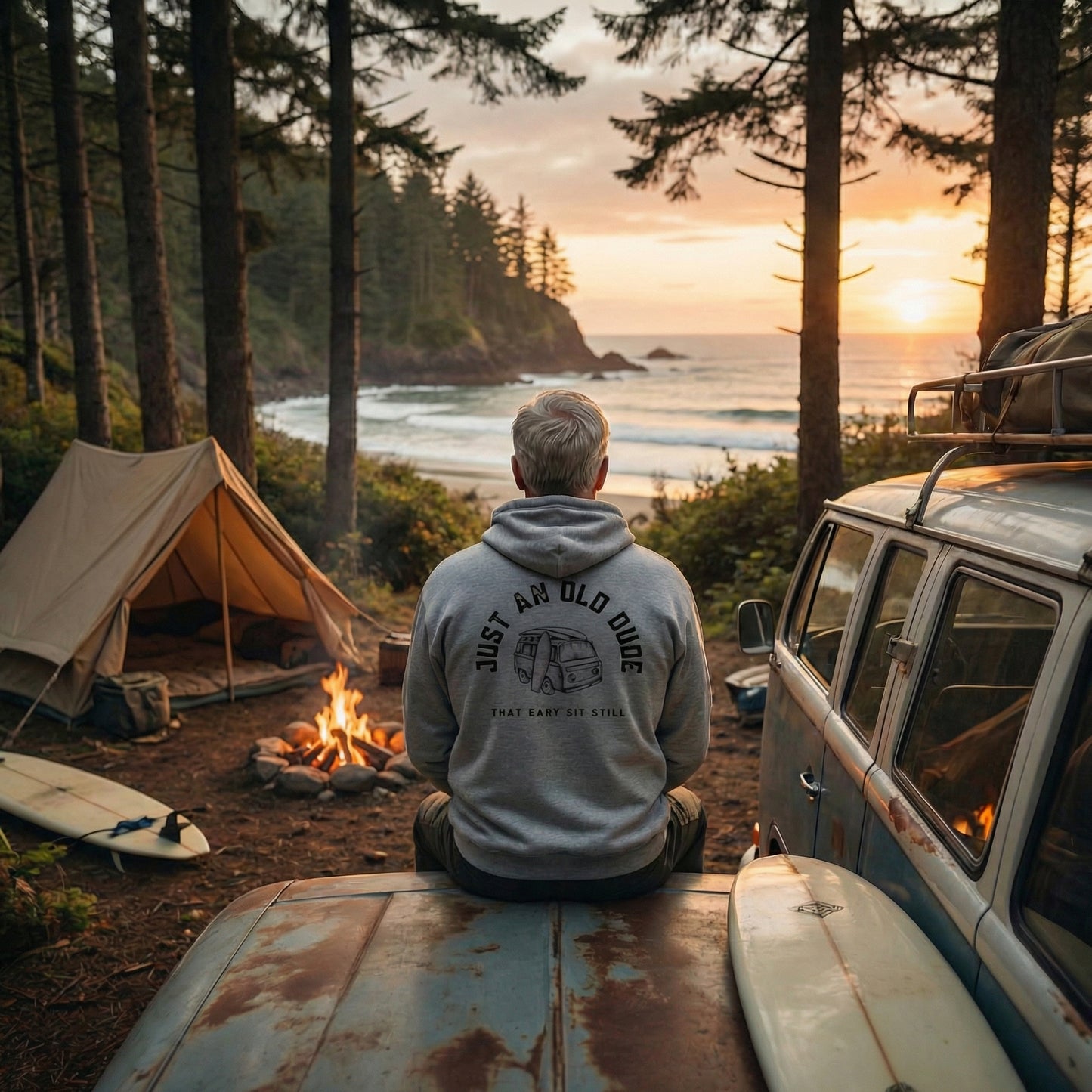 Premium Old Dude Adventure Hoodie