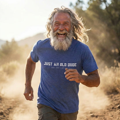 Just An Old Dude Premium Tee front print