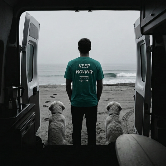 Keep Moving Lightweight Travel Lifestyle Tee - Back Print