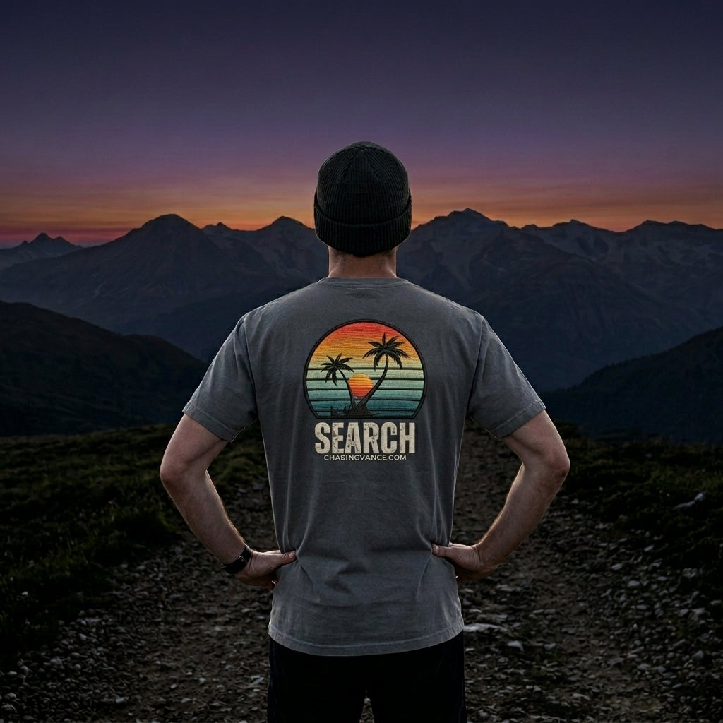 Live The Search Heavyweight Beach Tee