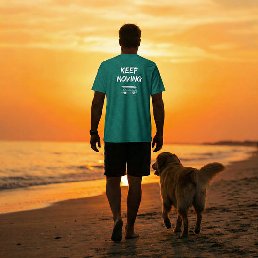 Keep Moving Travel Lifestyle Tee - Back Print