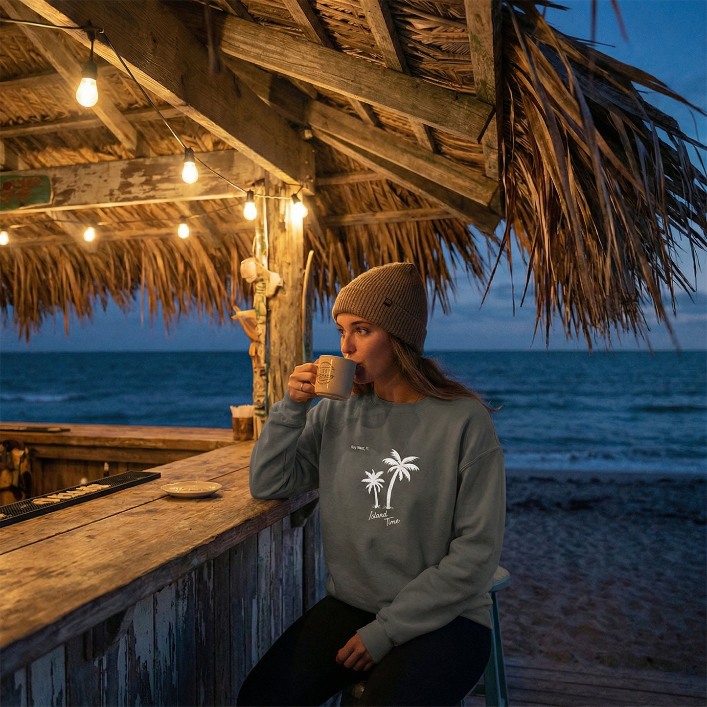 Key West Palm Trees Tropical Sweatshirt