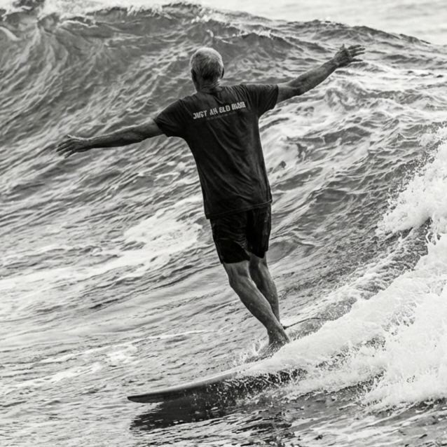 Just An Old Dude Premium Tee - Back Print