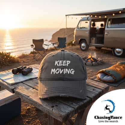Keep Moving Distressed Hat