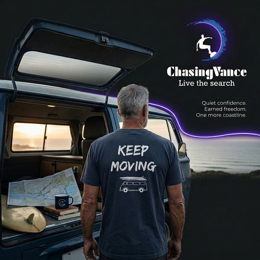 Keep Moving Heavyweight Travel Lifestyle Tee - Back Print