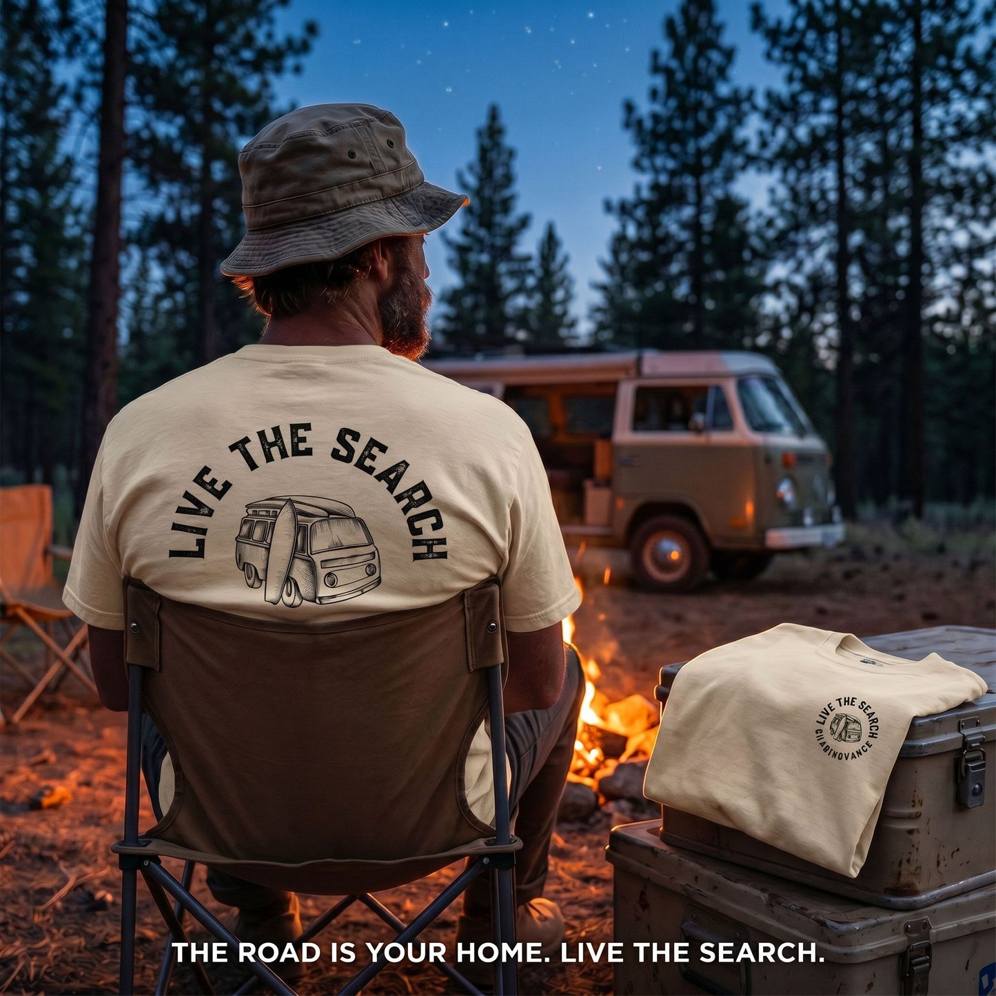 Live The Search Heavyweight Travel Tee