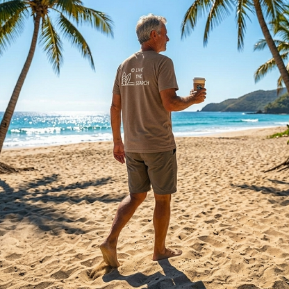 Live The Search Lightweight Adventure Surf Tee - Back Print