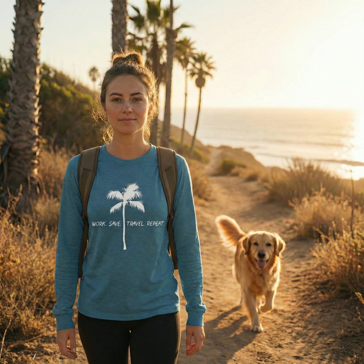 Adventure Work Save Travel Repeat Long Sleeve