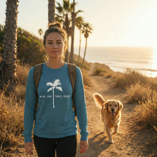 Adventure Work Save Travel Repeat Long Sleeve