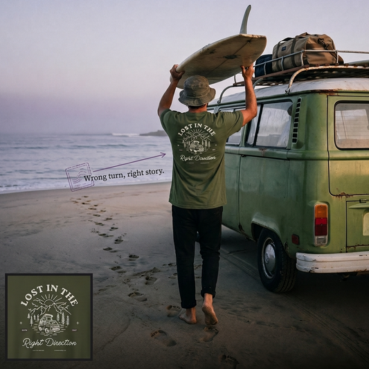Lost In The Right Direction Heavyweight Travel Tee