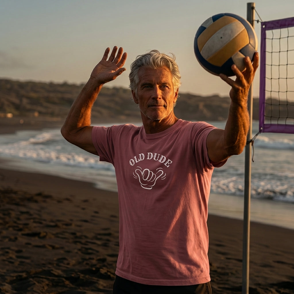 Old Dude Beach Surf Lifestyle Heavyweight Tee