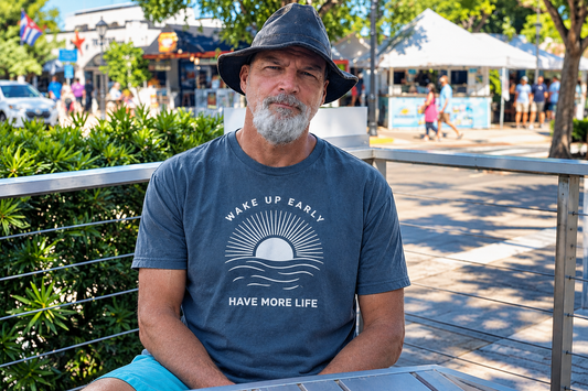 Wake Up Early Heavyweight Beach Sunrise Tee