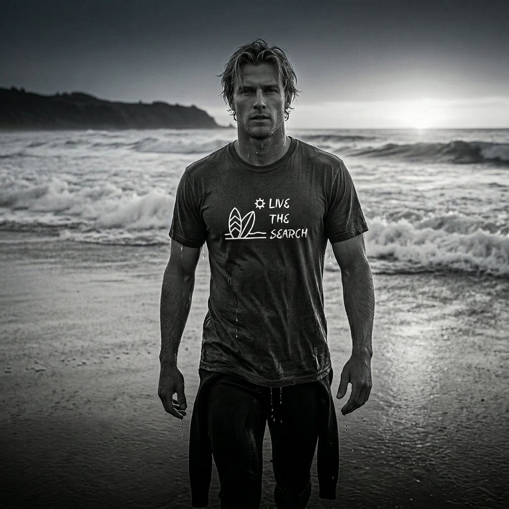 Live The Search Heavyweight Adventure Surf Tee
