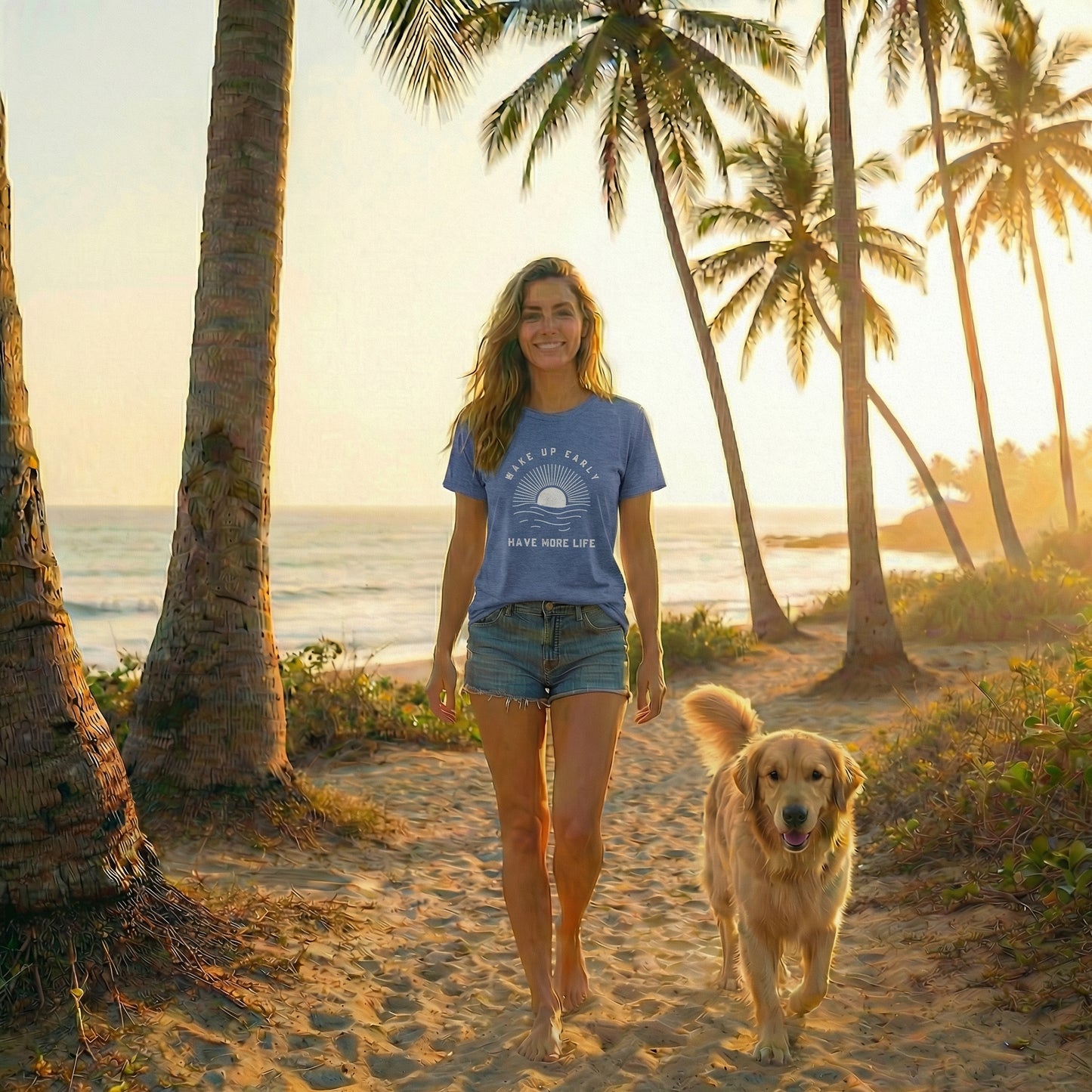 Wake Up Early Beach Sunrise Tee