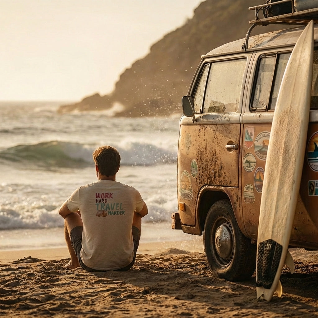 Travel Harder premium Tee