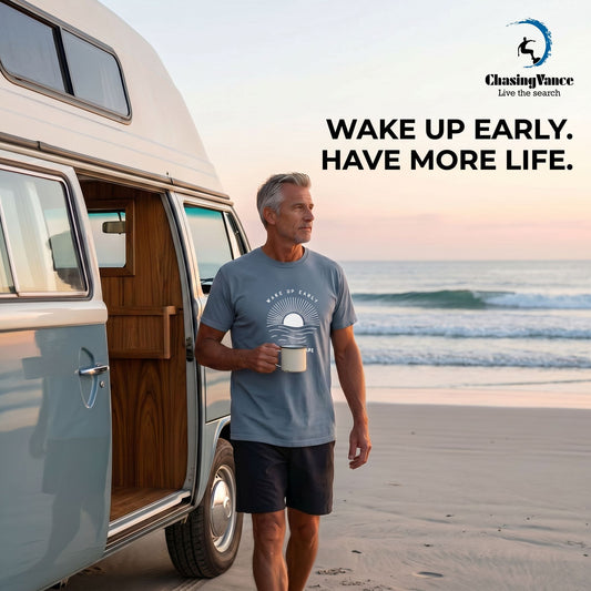 Wake Up Early Heavyweight Beach Sunrise Tee